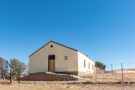 PHILLIPSTOWN, SOUTH AFRICA, AUGUST 6, 2018: Wesleyan Church in Phillipstown in the Northern Cape Provinceのeditorial素材