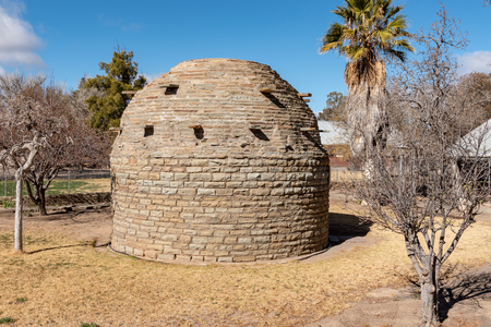 FRASERBURG, SOUTH AFRICA, AUGUST 7, 2018: An historic corbelled house in Fraserburg in the Northern Cape Provinceのeditorial素材