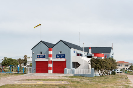 MELKBOSSTRAND, SOUTH AFRICA, AUGUST 19, 2018: The building of the National Sea Rescue Institute in Melkbosstrand in the Western Cape Provinceのeditorial素材