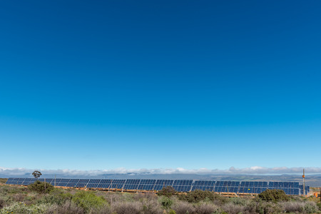 A solar power station near Clanwilliam in the Western Cape Province of South Africaの写真素材