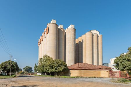 SENEKAL, SOUTH AFRICA, MAY 1, 2019: The Sasko grain silos in Senekal in the Free State Provinceのeditorial素材