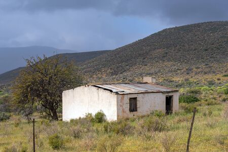 CEDERBERG, SOUTH AFRICA, AUGUST 27, 2018: A ruin near Mertenhof on the road between Wupperthal and Clanwilliam in the Cederberg Mountains of the Western Cape Provinceのeditorial素材