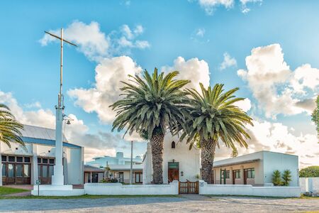 LANGEBAAN, SOUTH AFRICA, AUGUST 20, 2018: The historic first Dutch Reformed Church, now Methodist Church, in Langebaan in the Western Cape Provinceのeditorial素材