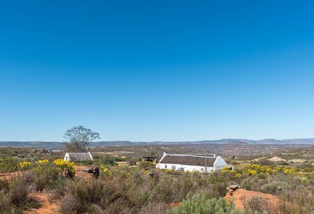 ROOIBOS HERITAGE ROUTE, SOUTH AFRICA, AUGUST 28, 2018: Farm buildings on the Rooibos Heritage Route in the Western Cape Province of South Africaのeditorial素材