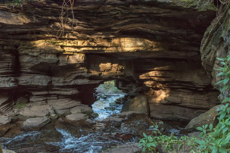 A natural rock bridge near Graskop in Mpumalangaの写真素材