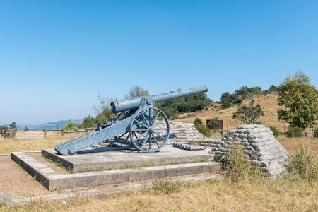 A replica of a Long Tom Cannon on the Long Tom Pass between Sabie and Lydenburgの写真素材