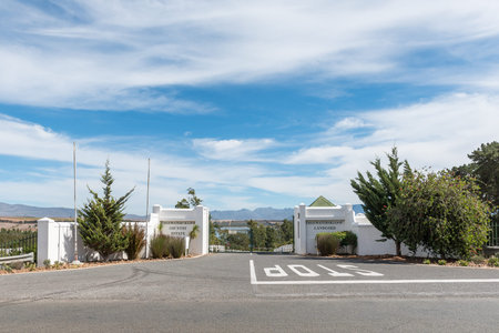 VILLIERSDORP, SOUTH AFRICA - APRIL 12, 2021: Entrance to the Theewaters Kloof Country Estate near...