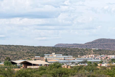 WILLOWMORE, SOUTH AFRICA - APRIL 21, 2021: A view of Willowmore in the Eastern Cape Province. A school is visibleのeditorial素材