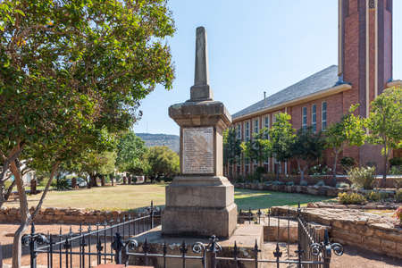 SMITHFIELD, SOUTH AFRICA - APRIL 23, 2021: Boer War monument at the Dutch Reformed Church, in Smithfield in the Free State Provinceのeditorial素材