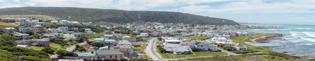 Agulhas National Park, South Africa - Sep 21, 2022: Panorama view of LAgulhas town as seen from the...