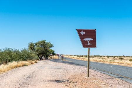 A picnic site on road R27 between Keimoes and Kenhardt in the Northern Cape Provinceの写真素材