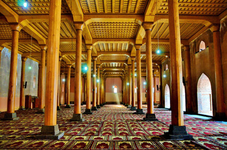 Jamia Masjid in India more than 600 years. Was revered by Muslims and a large capacity of up to 30,000 people for a religious ceremony.のeditorial素材