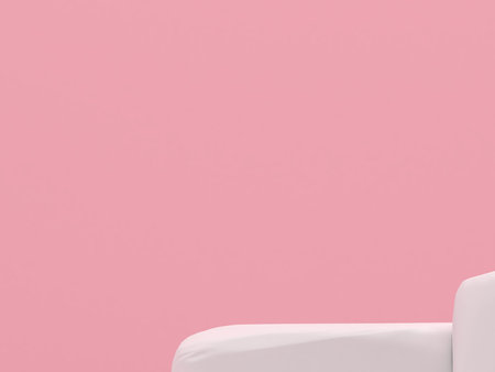 white stone podium products display minimal mockup 3d render. scene front view pink room and pink background podium shape nature. stand show cosmetic product. Stage showcaseの写真素材