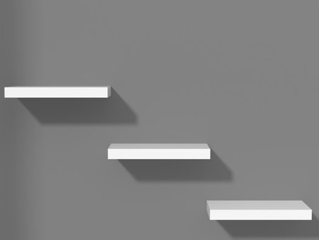 3d shape shelf podium products display minimal mockup 3d render. color trend minimal studio, clean background podium shape octagon. stand show cosmetic product. Stage showcaseの写真素材