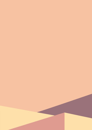 geometric architecture background with minimal design on tone color background. Geometric elements with abstract modern wall decoration. vector illustrationのイラスト素材