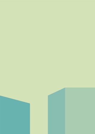 geometric architecture background with minimal design on tone color background. Geometric elements with abstract modern wall decoration. vector illustrationのイラスト素材