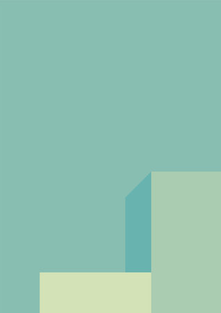geometric architecture background with minimal design on tone color background. Geometric elements with abstract modern wall decoration. vector illustrationのイラスト素材