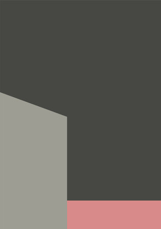 geometric architecture background with minimal design on tone color background. Geometric elements with abstract modern wall decoration. vector illustrationのイラスト素材