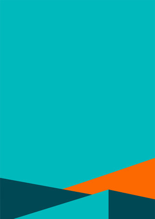 geometric architecture background with minimal design on tone color background. Geometric elements with abstract modern wall decoration. vector illustrationのイラスト素材