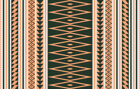 Abstract Seamless Ethnic Akha Embroidered fabric Pattern design for textile, clothes, background pattern, texture and furniture ornament print for carpet, wallpaper,のイラスト素材