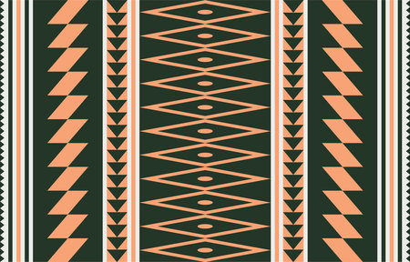 Abstract Seamless Ethnic Akha Embroidered fabric Pattern design for textile, clothes, background pattern, texture and furniture ornament print for carpet, wallpaper,のイラスト素材
