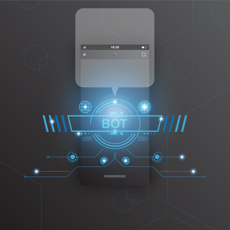 chatGPT Ai artificial intelligence technology hitech concept. chat GPT with smart bot, open Ai, line, lights, technology Abstract, vector. design for chat, web banner, background,のイラスト素材