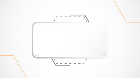 white grey rectangle technology background abstract. technology with line digital color grey, orange, dot, hi-tech, vector. rectangle technological for web banner, background,のイラスト素材
