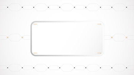 white grey rectangle technology background abstract. technology with line digital color grey, orange, dot, hi-tech, vector. rectangle technological for web banner, background,のイラスト素材