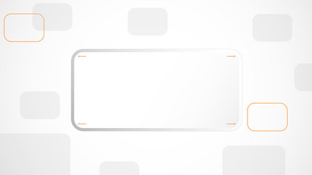white grey rectangle technology background abstract. technology with line digital color grey, orange, dot, hi-tech, vector. rectangle technological for web banner, background,のイラスト素材