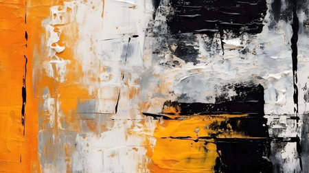 abstract background, oil painting on canvas, black and white colors generative AI.