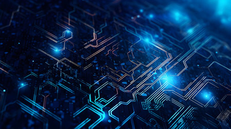 Circuit board background. Technology and science concept. generative Ai.