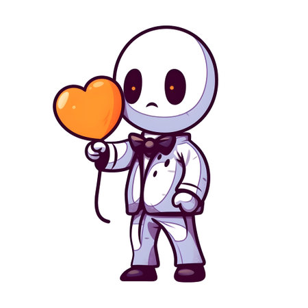 halloween cute cartoon character style generative AI. autumn icon object element orange white background. vegetable illustration design face fun funny happy.の写真素材