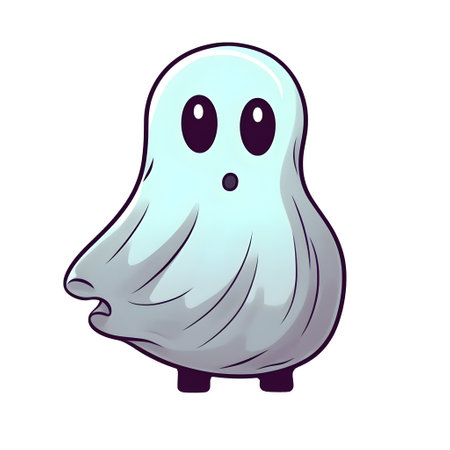 halloween cute cartoon character style generative AI. autumn icon object element orange white background. vegetable illustration design face fun funny happy.の写真素材