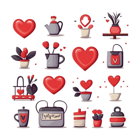 valentine day heart element love happy celebration pink template generative Ai. valentine heart romantic design holiday background illustration greeting romance banner card. valentines elementの写真素材