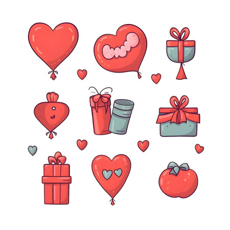 valentine day heart element love happy celebration pink template generative Ai. valentine heart romantic design holiday background illustration greeting romance banner card. valentines elementの写真素材