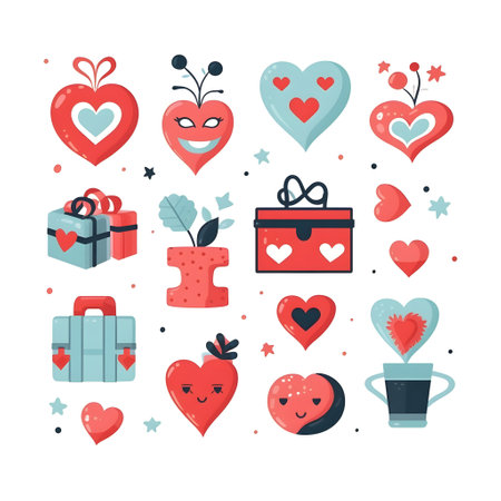 valentine day heart element love happy celebration pink template generative Ai. valentine heart romantic design holiday background illustration greeting romance banner card. valentines elementの写真素材