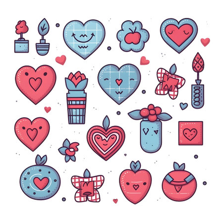 valentine day heart element love happy celebration pink template generative Ai. valentine heart romantic design holiday background illustration greeting romance banner card. valentines elementの写真素材