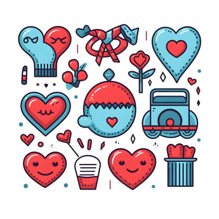 valentine day heart element love happy celebration pink template generative Ai. valentine heart romantic design holiday background illustration greeting romance banner card. valentines elementの写真素材
