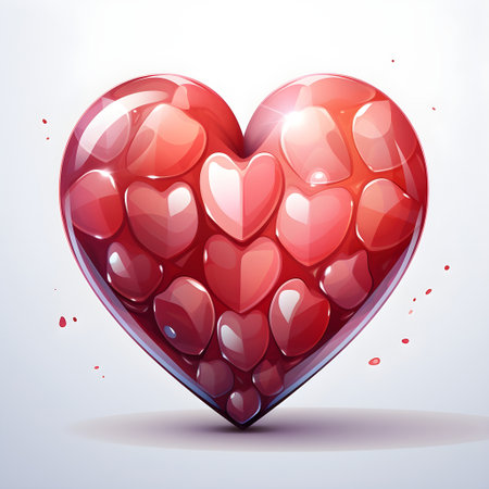 valentine day heart element love happy celebration pink template generative Ai. valentine heart romantic design holiday background illustration greeting romance banner card. valentines elementの写真素材