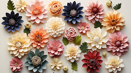 flower isolated floral nature plant spring leaf background summer generative Ai. flower plant...
