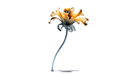 flower isolated floral nature plant spring leaf background summer generative Ai. flower plant illustration design garden art branch beautiful botanical decorative decoration flower nature.の写真素材
