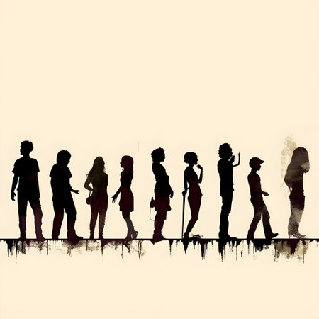 people silhouette isolated human person male female business black generative Ai. silhouette people...