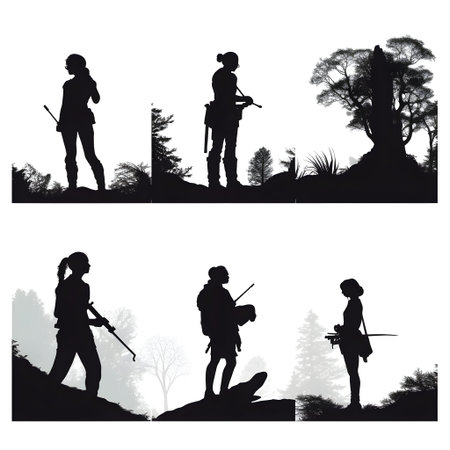 people silhouette isolated human person male female business black generative Ai. silhouette people group team illustration community crowd background young white businessman silhouette activity.の写真素材