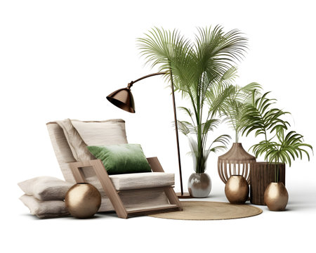 interior design concept home modern architecture furniture object idea generative Ai. interior room house decoration apartment background style illustration project creative. interior architect.の写真素材