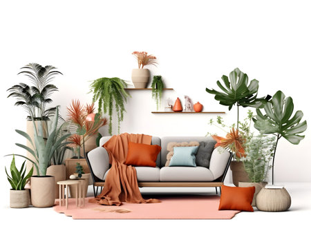 interior design concept home modern architecture furniture object idea generative Ai. interior room house decoration apartment background style illustration project creative. interior architect.の写真素材