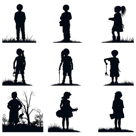 people silhouette isolated human person male female business black generative Ai. silhouette people group team illustration community crowd background young white businessman silhouette activity.の写真素材