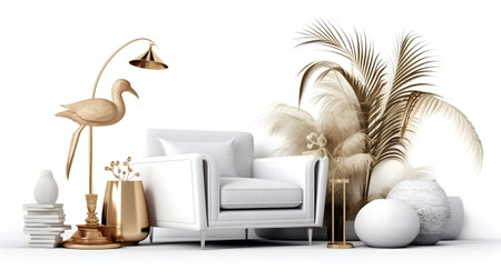 interior design concept home modern architecture furniture object idea generative Ai. interior room house decoration apartment background style illustration project creative. interior architect.の写真素材