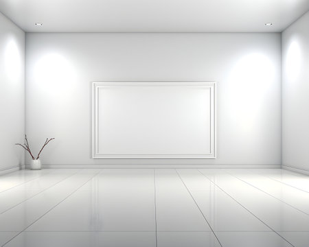 white wall empty room interior floor background modern light design. interior space home space clean window indoor blank apartment house bright. interior abstract contemporary concept architecture.の写真素材