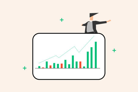 business person trading success growing growth market investment finance concept.のイラスト素材
