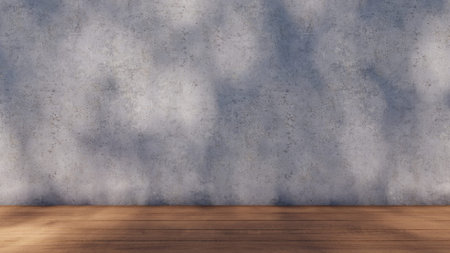 shadow overlay wall texture sunlight leaf shade abstract 3d render. shadows light nature plant...